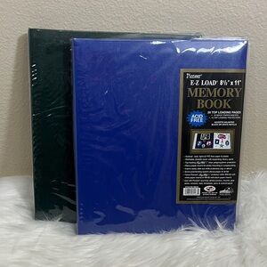 New Set of 2 Green Blue Memory Scrapbooks Books